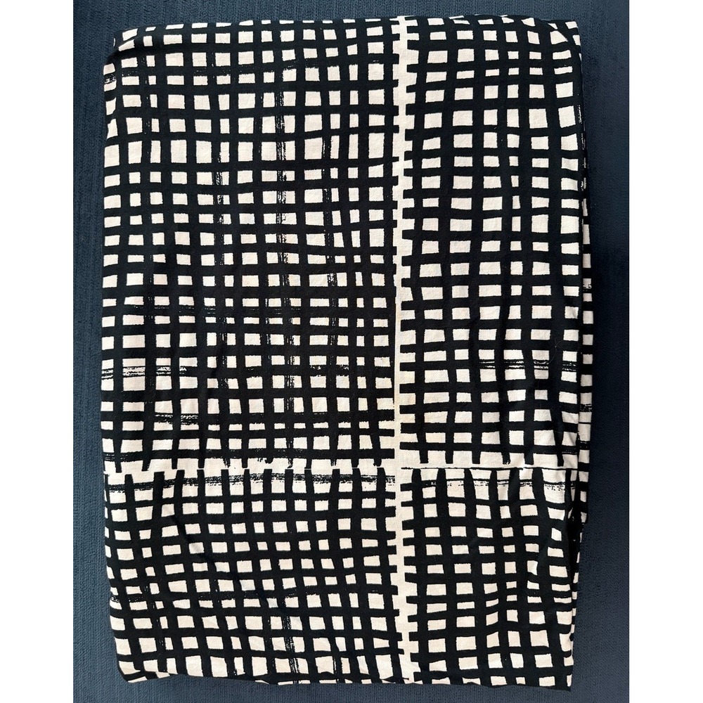 Vintage Y2K IKEA Bjornloka Ruta Twin Duvet Cover Graphic Black White Reversible